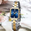 CURREN Relógio Feminino Elegante Retangular