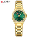 CURREN Original Quartz Watch for Women Fashion Elegant Ladies Watches Stainless Steel Waterproof Wristwatch