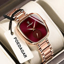 POEDAGAR Relógio Feminino Elegante Design Diferenciado
