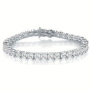 PULSEIRA RÍGIDA PRATA  ZIRCÔNIA PRIME
