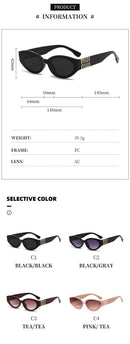 Óculos de Sol Unissex MERCELYN Aura Oval – Estilo Moderno &amp; Conforto Diário