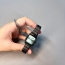 Luxury Niche Design Square Quartz Watches for Women Exquisite Black Strap Exquisite Ladies Wristwatches Personalized Clock Gifts