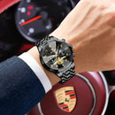 POEDAGAR Luxury High Quality Man Wristwatch Chronograph Stainless Steel Quartz Men's Watches Waterproof Luminous Men Clock Reloj
