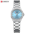 CURREN Original Quartz Watch for Women Fashion Elegant Ladies Watches Stainless Steel Waterproof Wristwatch
