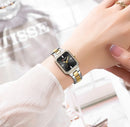 CURREN Relógio Feminino Elegante Retangular