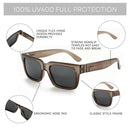 Óculos de Sol Polarizado ZENOTTIC Urban Drive Rectangle UV400