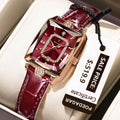 POEDAGAR Relógio Feminino Fashion Casual Retangular LUXO