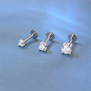 Brincos Florais em Prata com Moissanite
