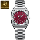 POEDAGAR Relógio Feminino Elegante Retangular Luminoso luxo