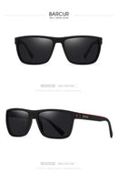 Óculos de Sol Polarizado BARCUR Classic Sport Rectangle UV400