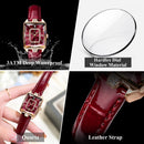POEDAGAR Relógio Feminino Fashion Casual Retangular LUXO