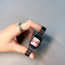 Luxury Niche Design Square Quartz Watches for Women Exquisite Black Strap Exquisite Ladies Wristwatches Personalized Clock Gifts