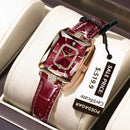 POEDAGAR Relógio Feminino Fashion Casual Retangular LUXO