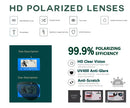 Óculos de Sol Polarizado Veithdia V2462 Classic Rectangle UV400