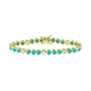 PULSEIRA TENNIS EM ZIRCÔNIA – GOLD CLASSIC
