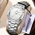 POEDAGAR Original Quartz Women Watch Stainless Steel Waterproof Luminous Ladies Watch Date Fashion Elegant Woman’s Watches Reloj