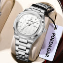 POEDAGAR Original Quartz Women Watch Stainless Steel Waterproof Luminous Ladies Watch Date Fashion Elegant Woman’s Watches Reloj